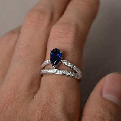 Pear Shaped Sapphire Engagement Rings - Palmary