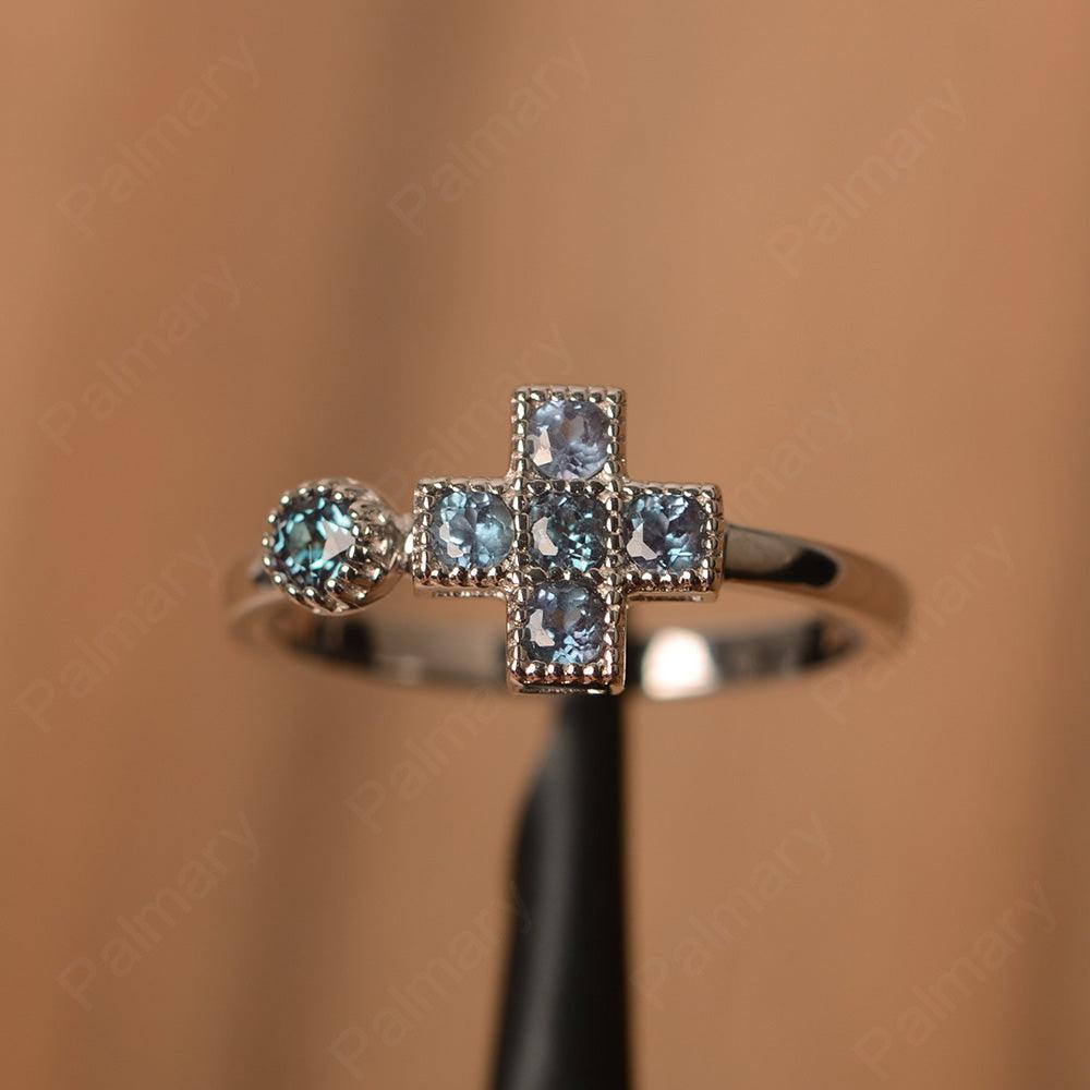 6 Stone Alexandrite Cross Rings - Palmary