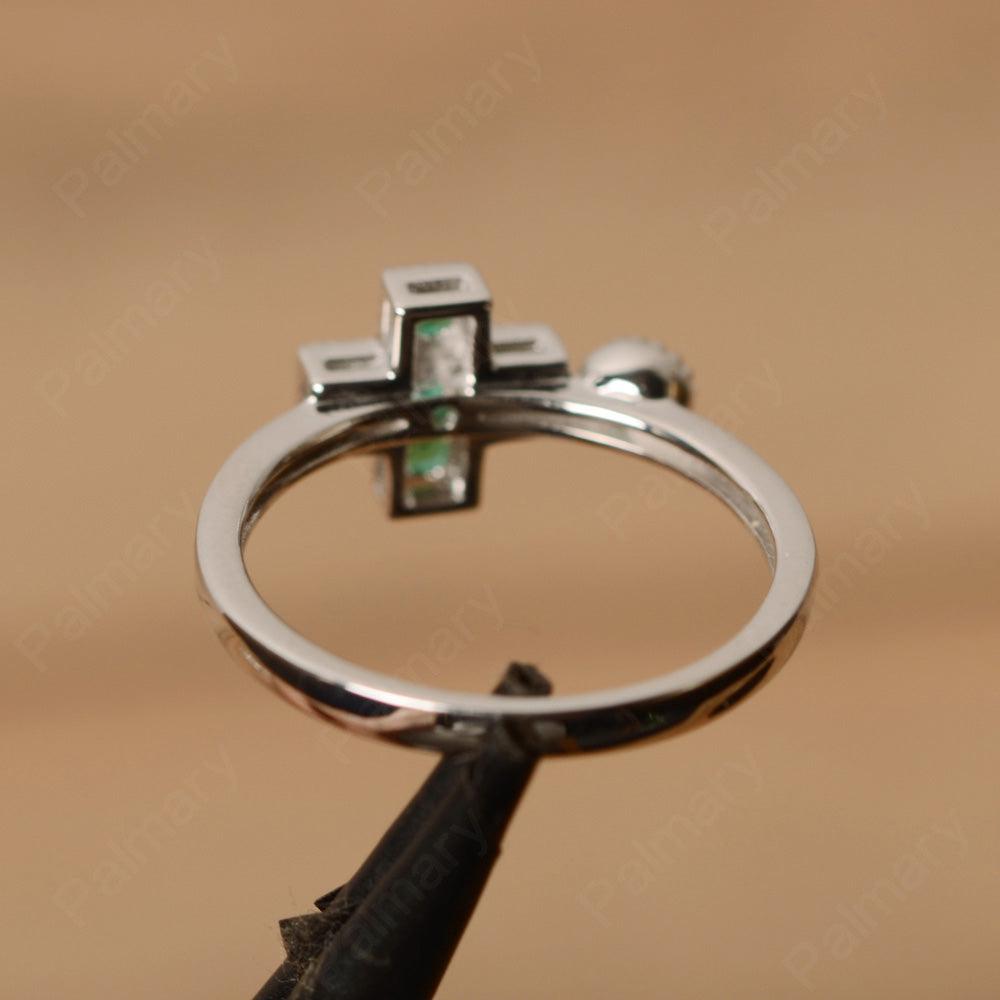 6 Stone Emerald Cross Rings - Palmary