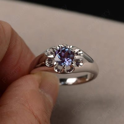Vintage Alexandrite Solitaire Engagement Ring - Palmary