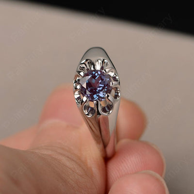 Vintage Alexandrite Solitaire Engagement Ring - Palmary