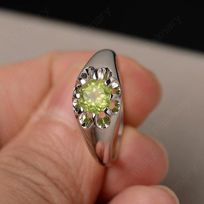 Vintage Peridot Solitaire Engagement Ring - Palmary
