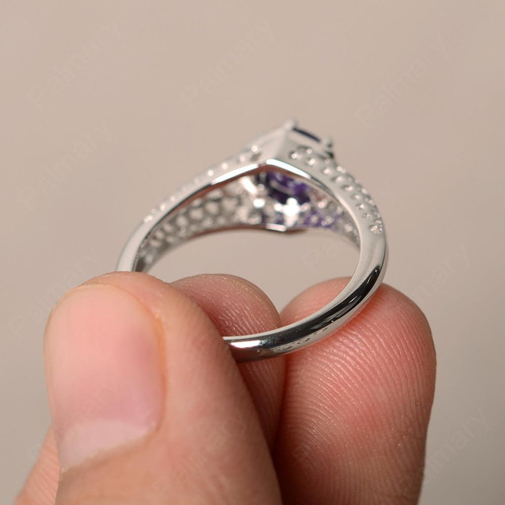 Vintage Amethyst Hollow-out Ring - Palmary