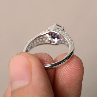 Vintage Amethyst Hollow-out Ring - Palmary