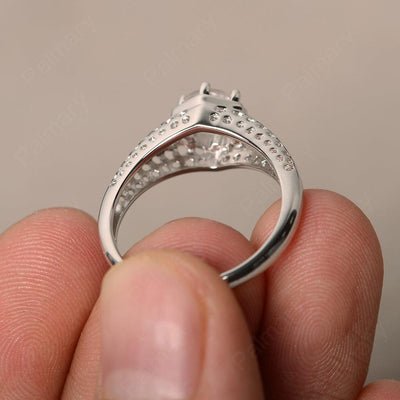 Vintage Rose Quartz Hollow-out Ring - Palmary