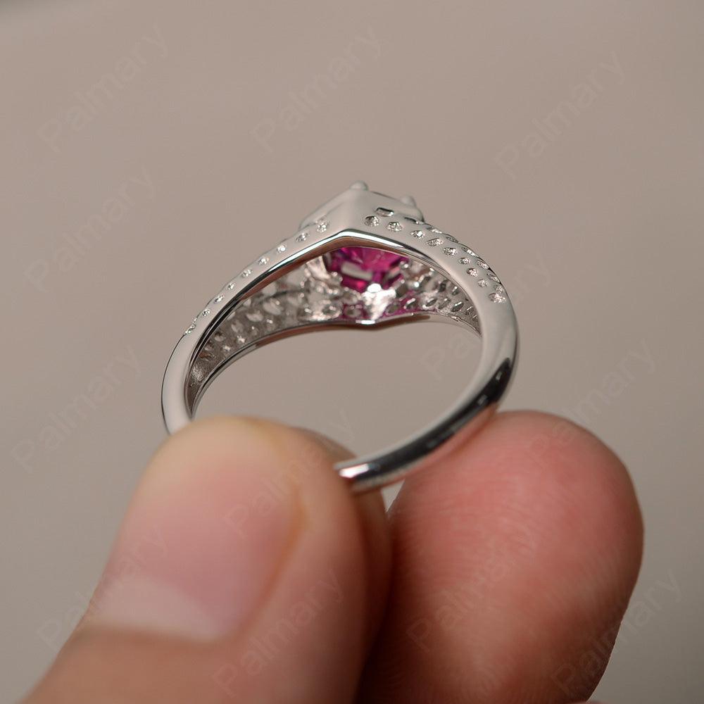 Vintage Ruby Hollow-out Ring - Palmary