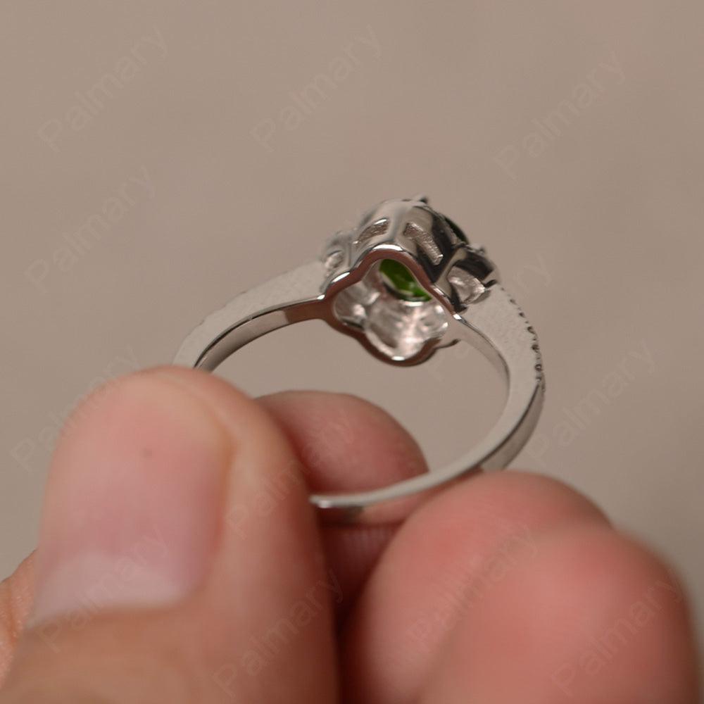 Round Cut Classics Diopside Halo Rings - Palmary