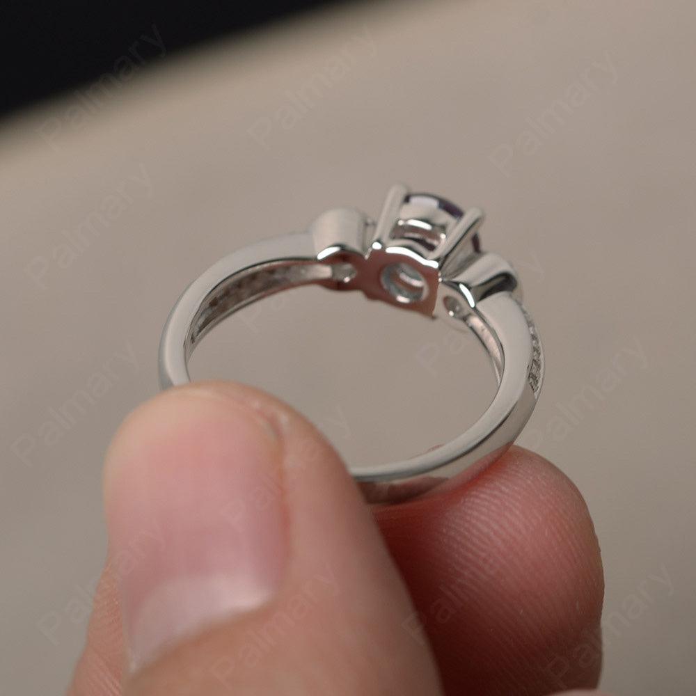 Unique Round Cut Alexandrite Engagement Rings - Palmary