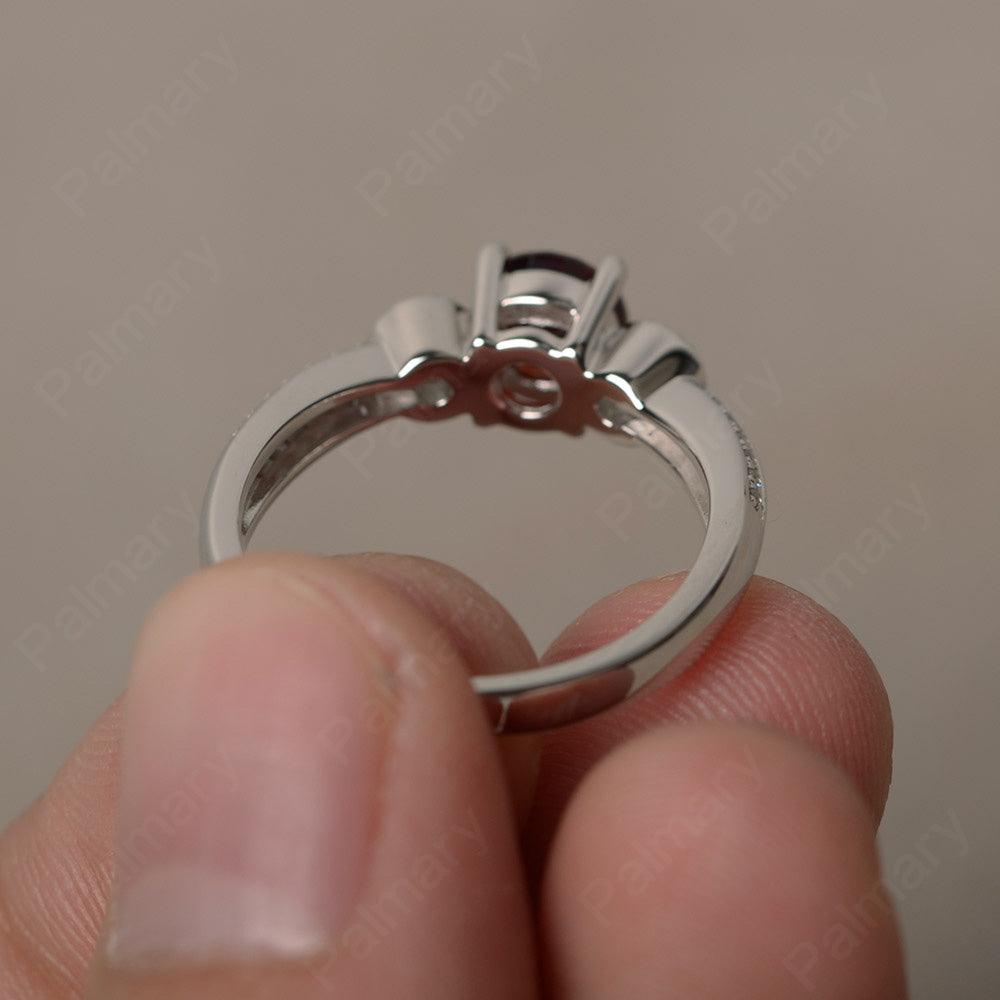 Unique Round Cut Garnet Engagement Rings - Palmary