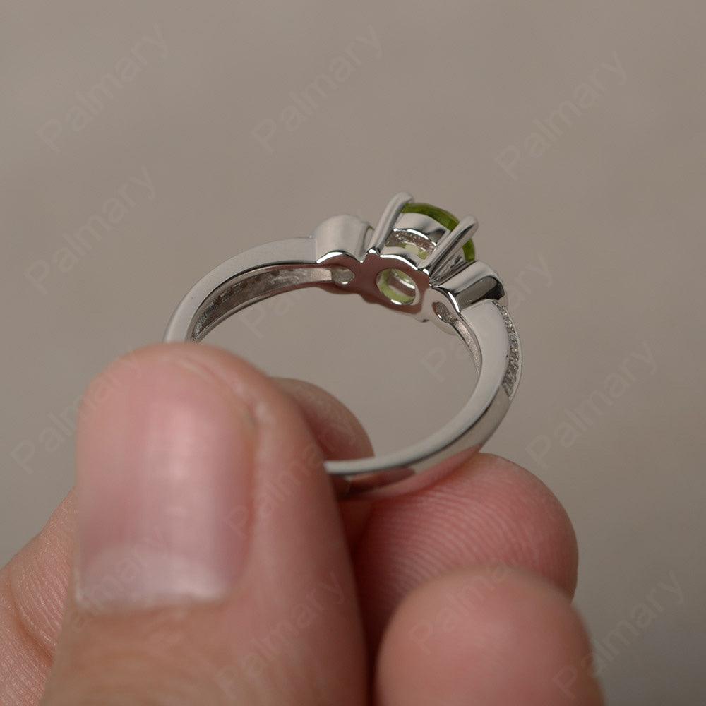 Unique Round Cut Peridot Engagement Rings - Palmary