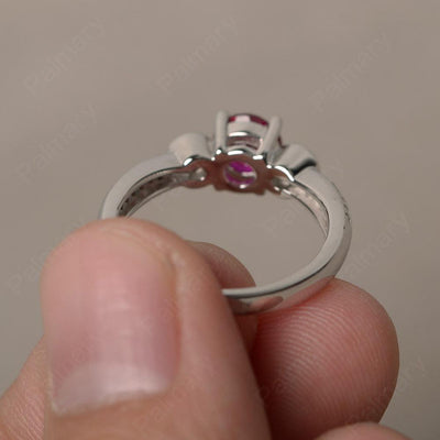 Unique Round Cut Ruby Engagement Rings - Palmary