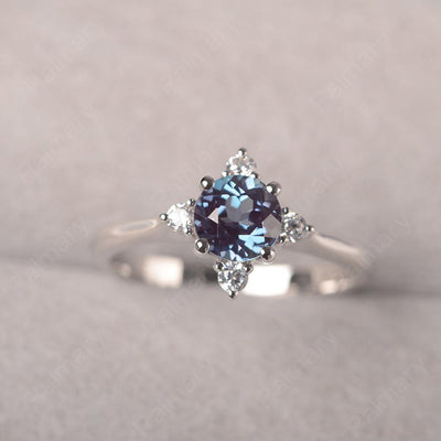 Star Style Round Cut Alexandrite Rings - Palmary