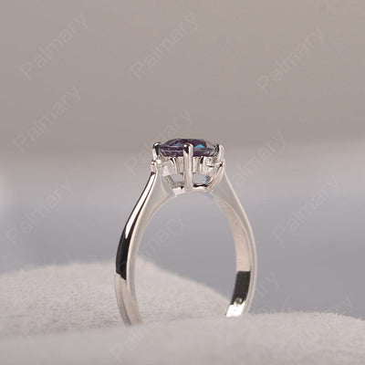 Star Style Round Cut Alexandrite Rings - Palmary