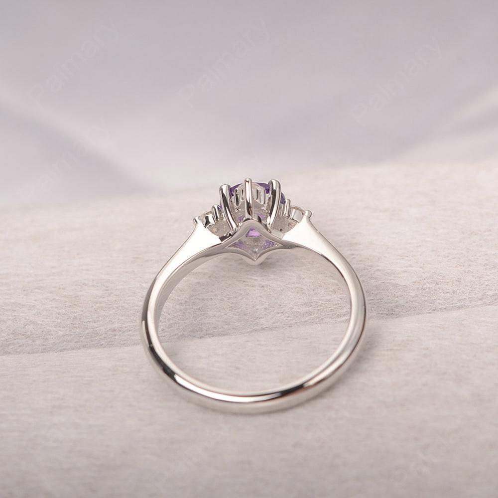 Star Style Round Cut Amethyst Rings - Palmary