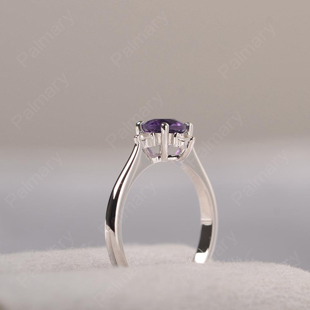 Star Style Round Cut Amethyst Rings - Palmary