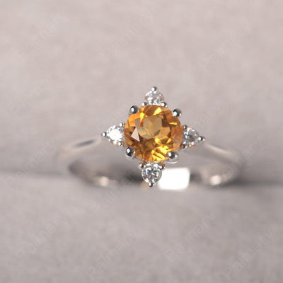 Star Style Round Cut Citrine Rings - Palmary