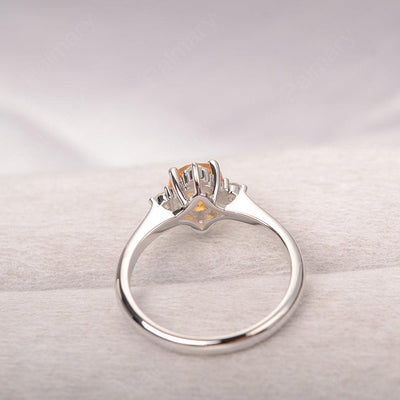 Star Style Round Cut Citrine Rings - Palmary