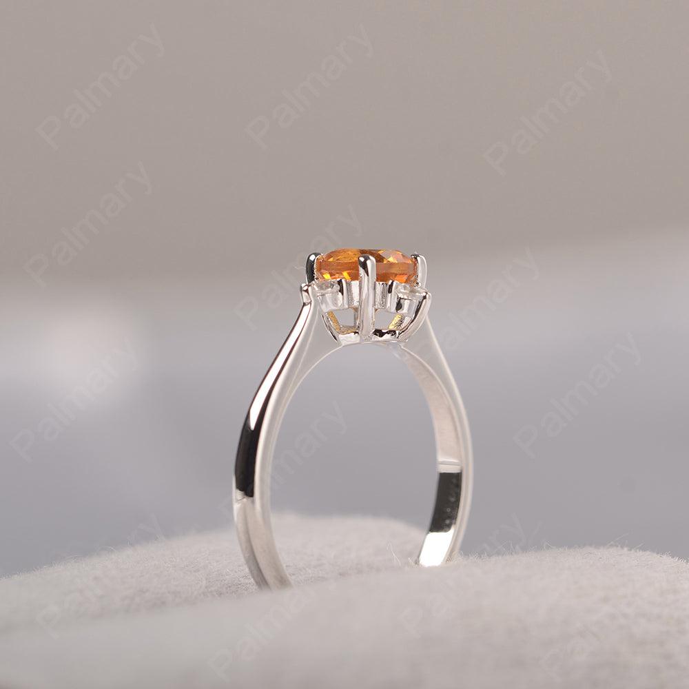Star Style Round Cut Citrine Rings - Palmary