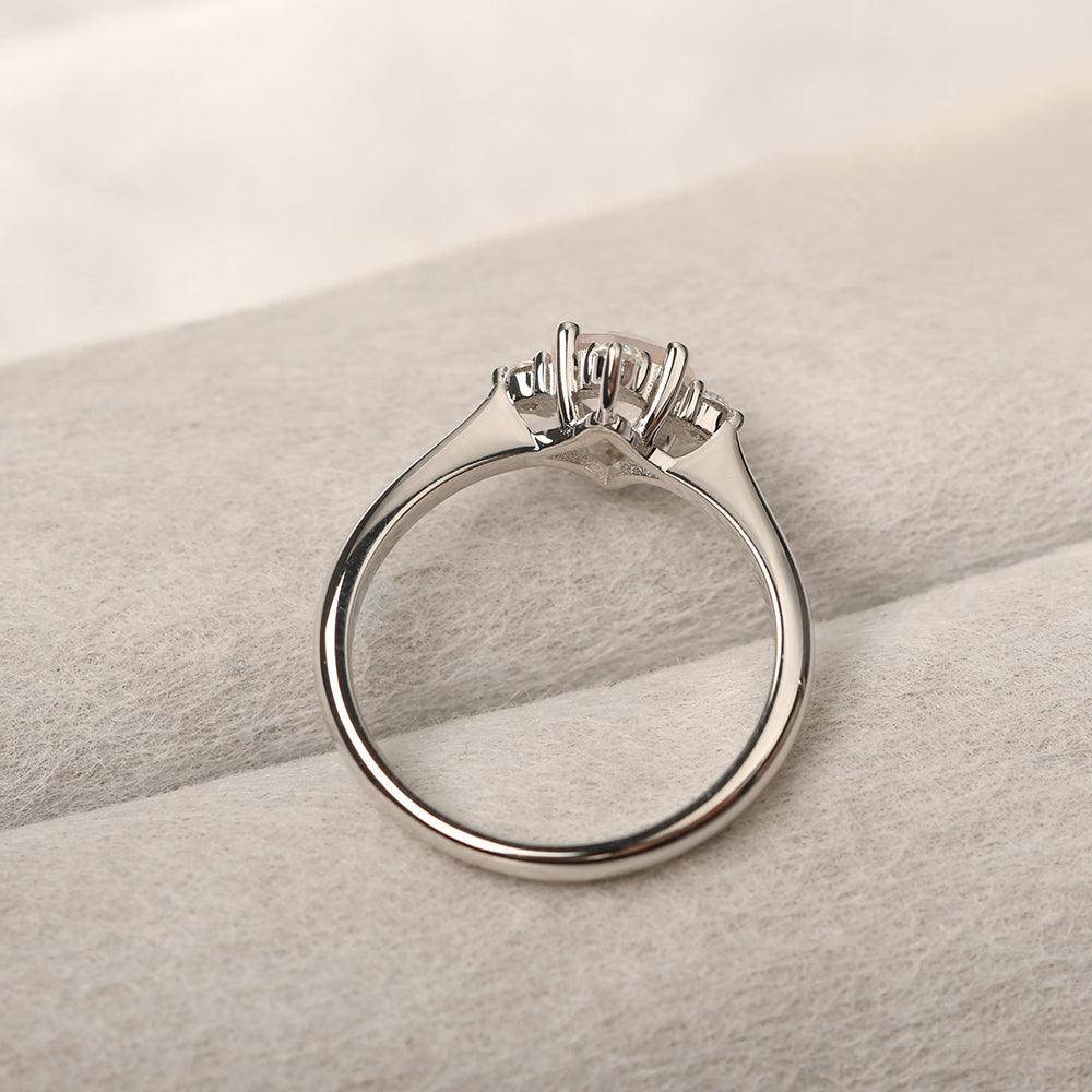 Star Style Round Cut Rose Quartz Rings - Palmary