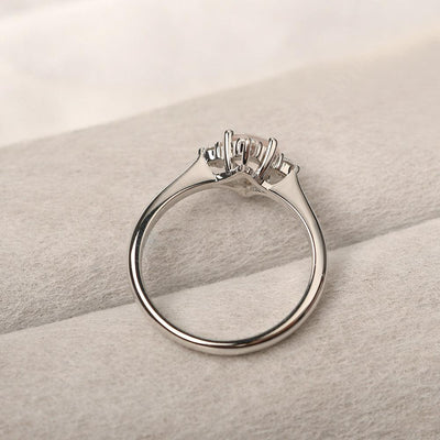 Star Style Round Cut Rose Quartz Rings - Palmary