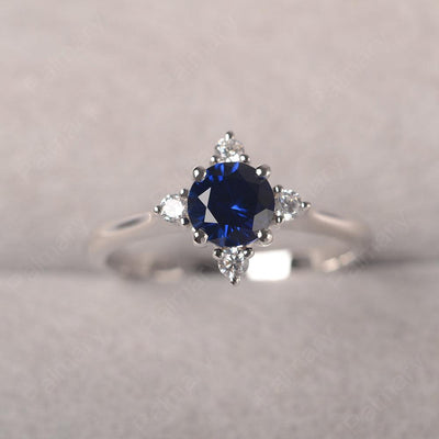 Star Style Round Cut Sapphire Rings - Palmary