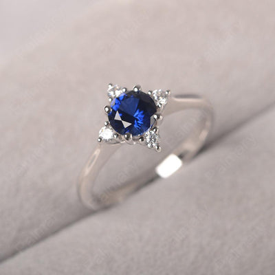 Star Style Round Cut Sapphire Rings - Palmary