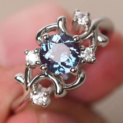 Round Cut Alexandrite Ring - Palmary