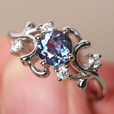 Round Cut Alexandrite Ring - Palmary