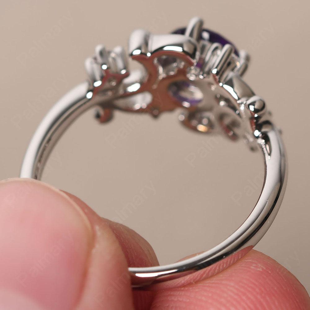 Round Cut Amethyst Ring - Palmary
