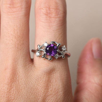 Round Cut Amethyst Ring - Palmary