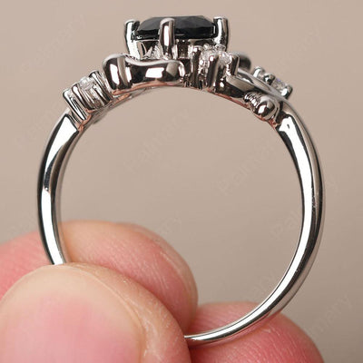 Round Cut Black Spinel Ring - Palmary