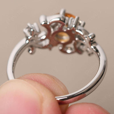 Round Cut Citrine Ring - Palmary