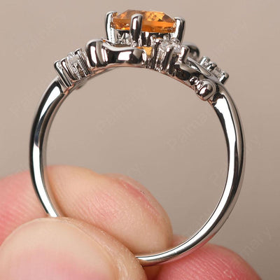Round Cut Citrine Ring - Palmary