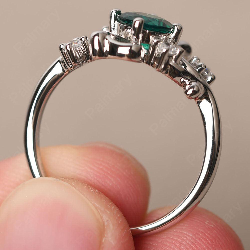 Round Cut Emerald Ring - Palmary