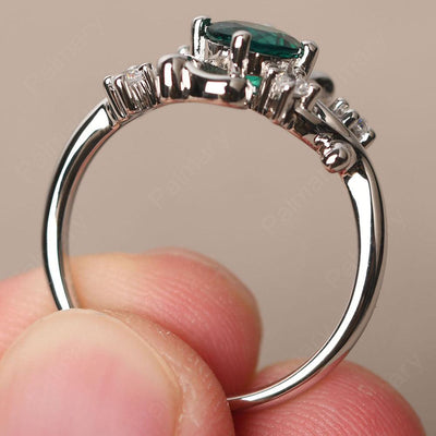 Round Cut Emerald Ring - Palmary