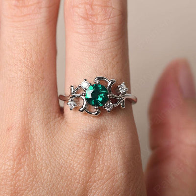 Round Cut Emerald Ring - Palmary