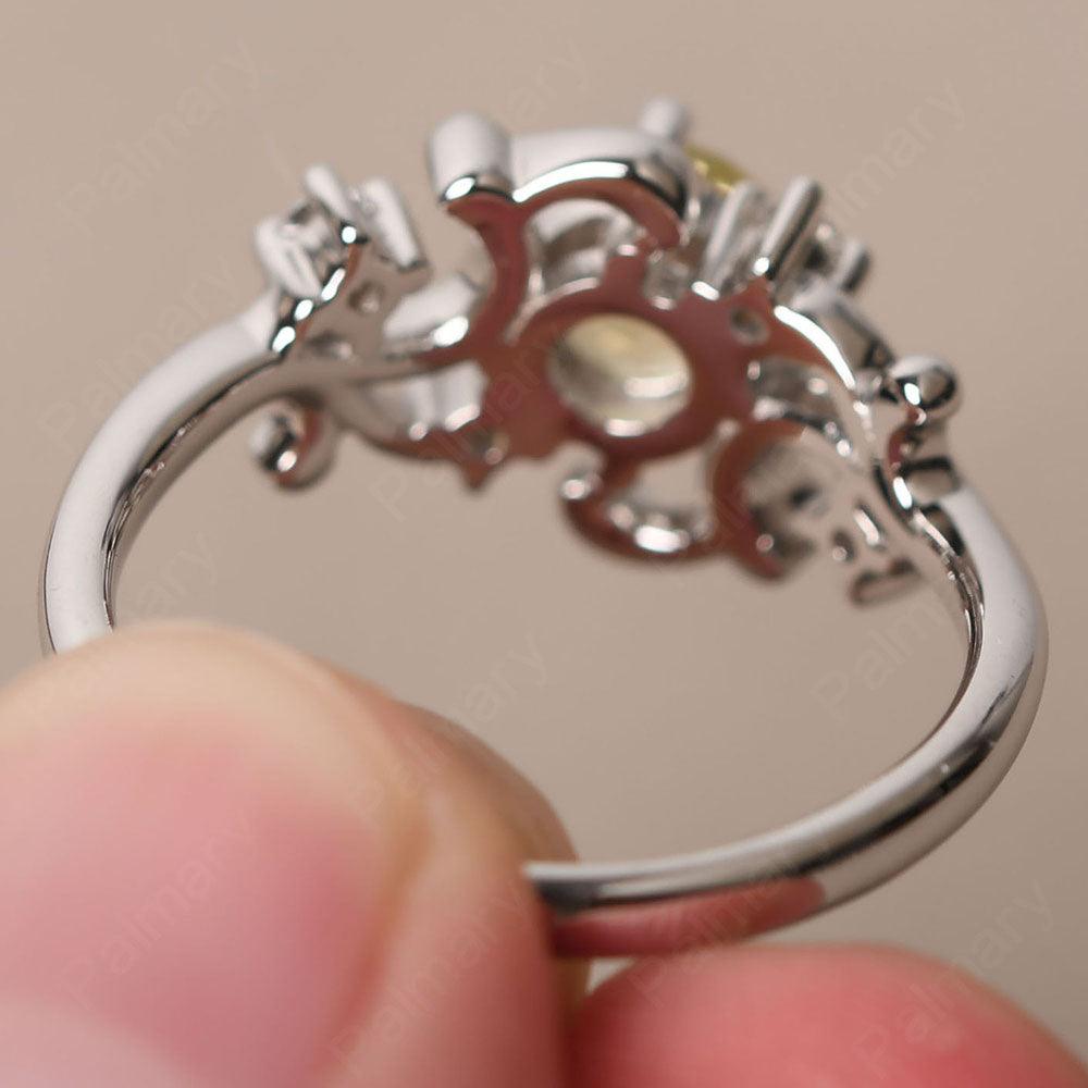 Round Cut Lemon Quartz Ring - Palmary