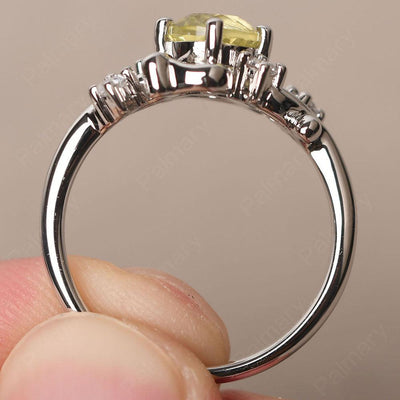 Round Cut Lemon Quartz Ring - Palmary