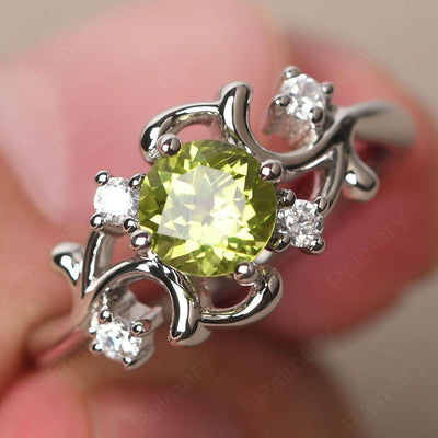 Round Cut Peridot Ring - Palmary