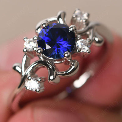 Round Cut Sapphire Ring - Palmary