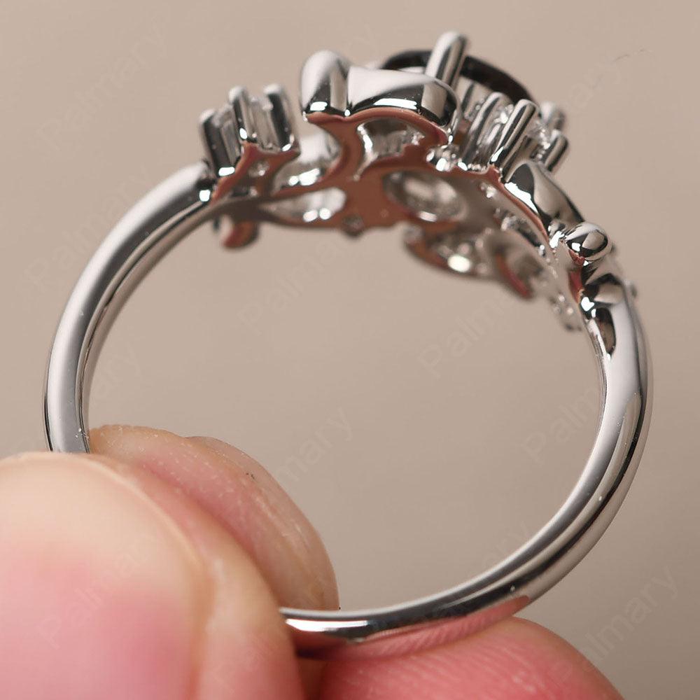 Round Cut Smoky Quartz  Ring - Palmary