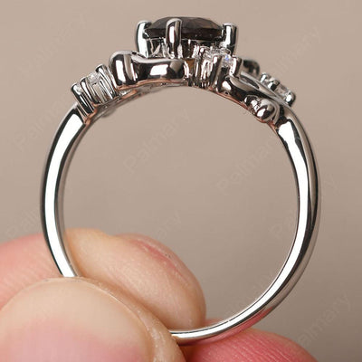 Round Cut Smoky Quartz  Ring - Palmary