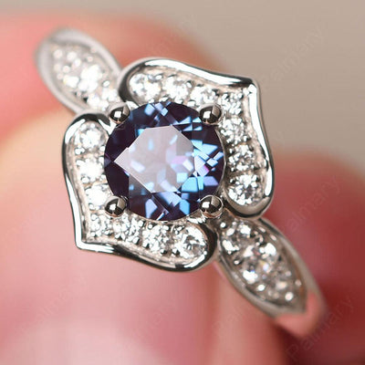 Brilliant Alexandrite Lotus Ring - Palmary