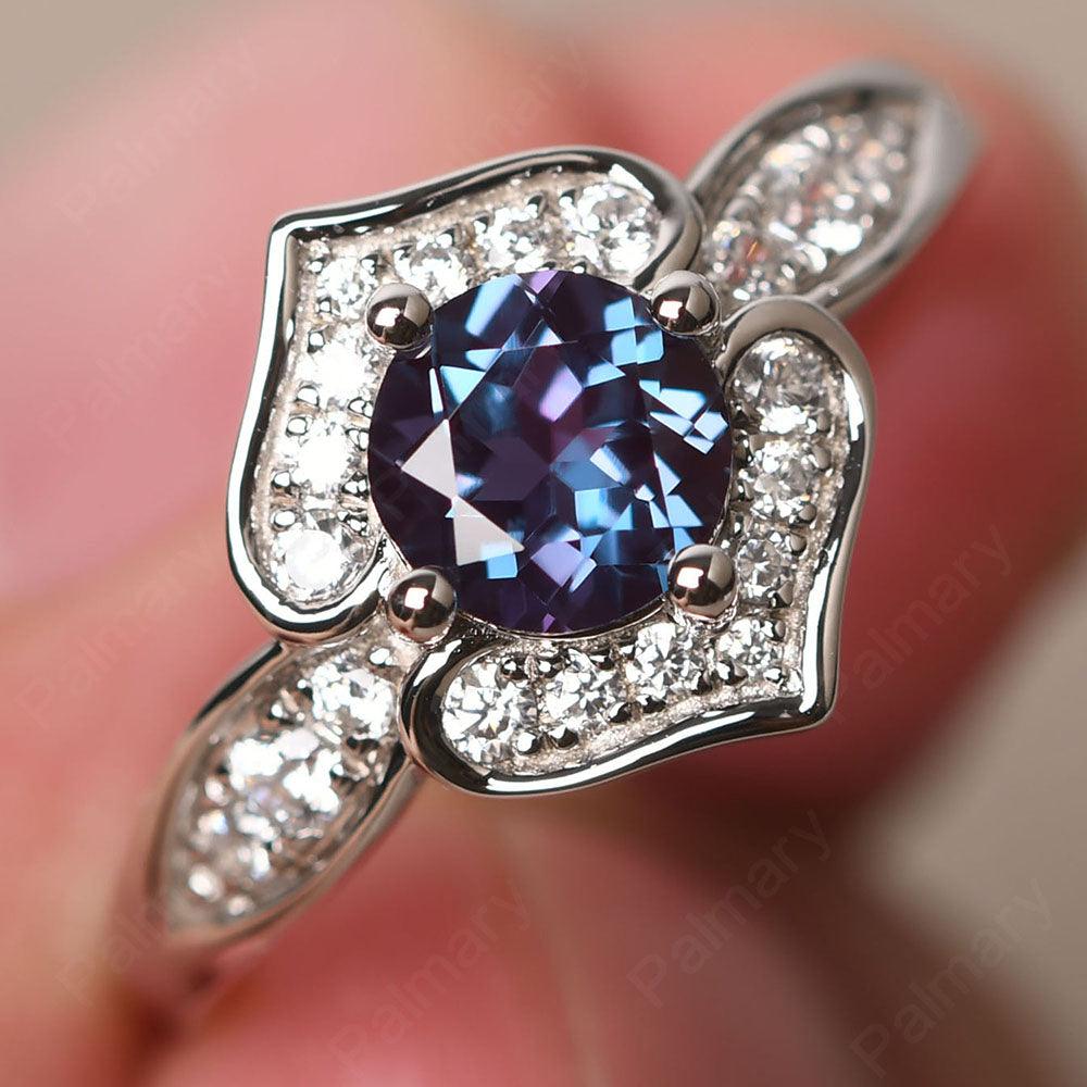 Brilliant Alexandrite Lotus Ring - Palmary