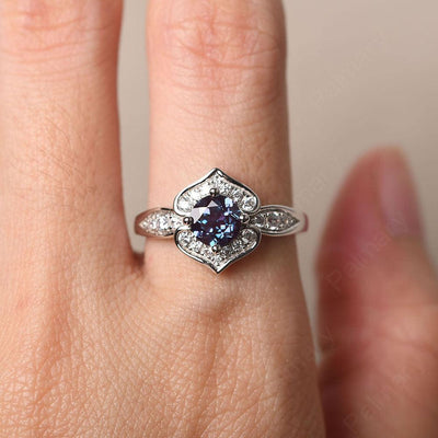 Brilliant Alexandrite Lotus Ring - Palmary