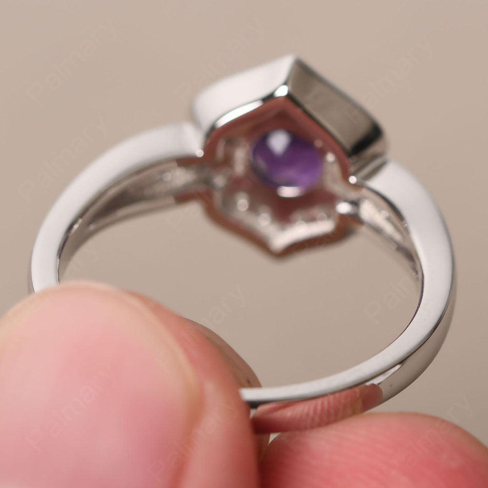 Brilliant Amethyst Lotus Ring - Palmary