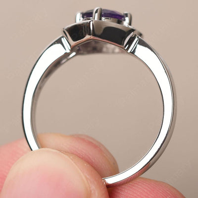 Brilliant Amethyst Lotus Ring - Palmary