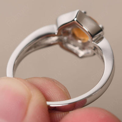 Brilliant Citrine Lotus Ring - Palmary