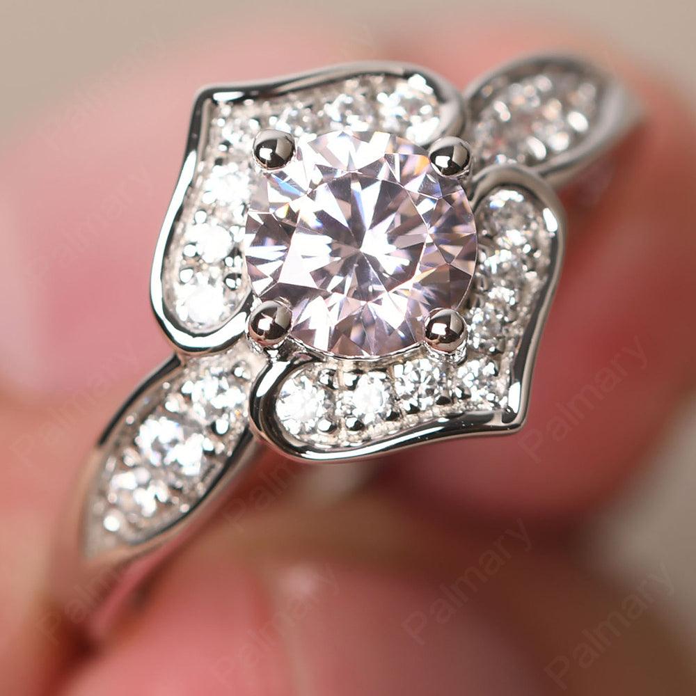 Brilliant Cubic Zirconia Lotus Ring - Palmary