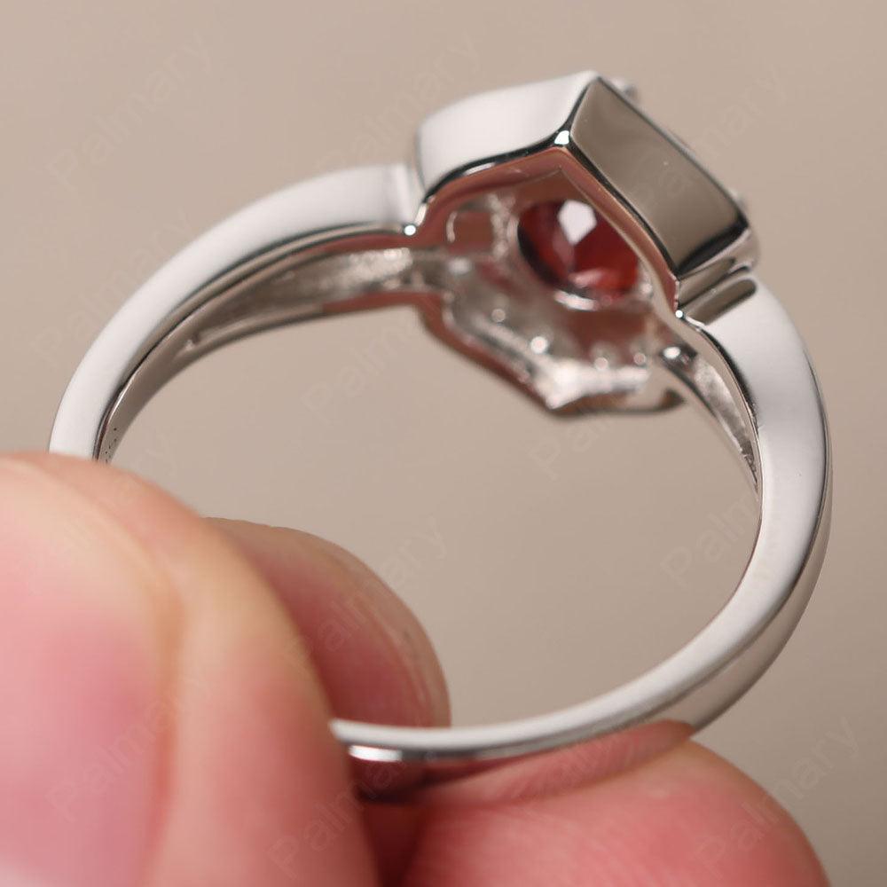Brilliant Garnet Lotus Ring - Palmary